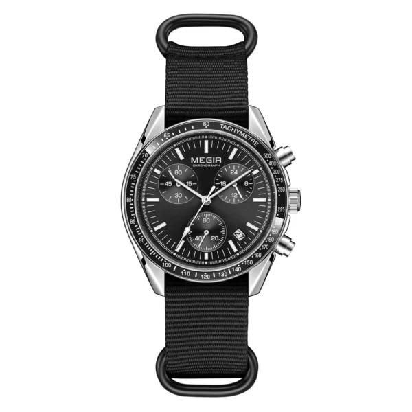 MEGIR Men's Quartz Chronograph Nylon Strap Watch