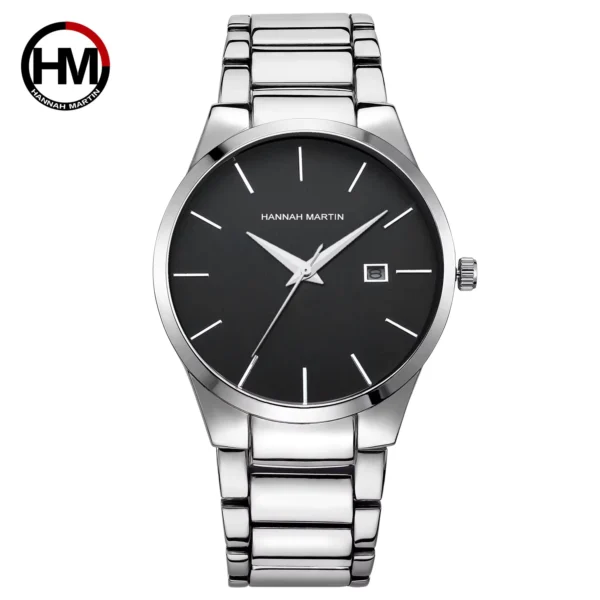Hannah Martin Men's Stainless Steel Minimalist Quartz Watch