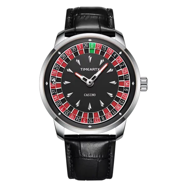 TIMEARTX Luxury Quartz Wristwatch with Roulette Dial