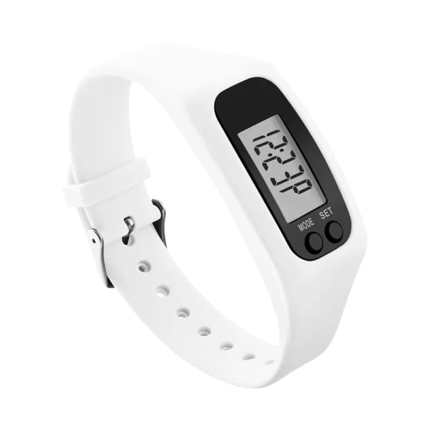 LED Silicone Pedometer Bracelet with Step & Calorie Tracker
