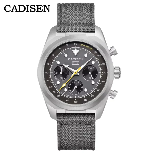 Cadisen Titanium TI-7 Multisync Canvas Chronograph Watch