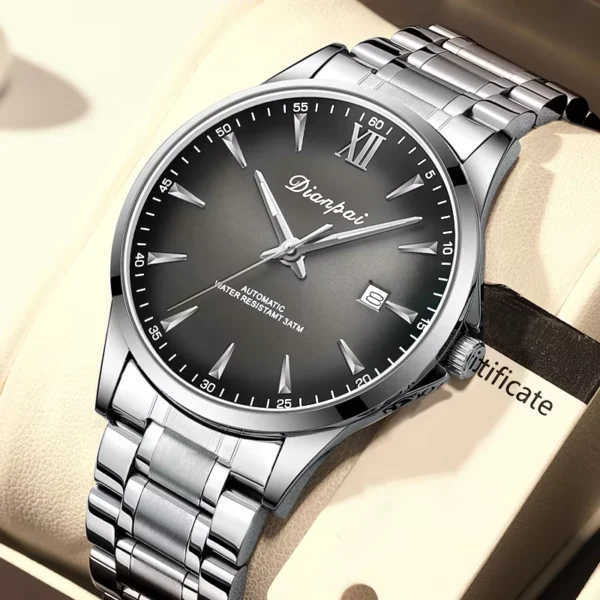 Dianpai Men's Automatic Mechanical Stainless Steel Watch