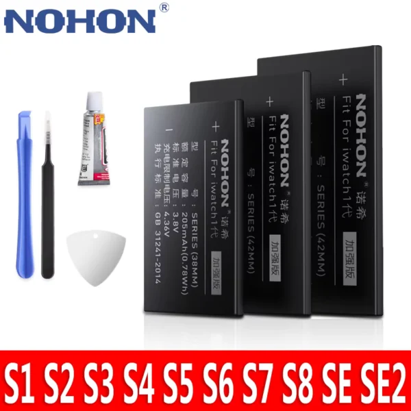 Nohon Lithium Polymer Battery for Apple Watch Series 1-8 SE