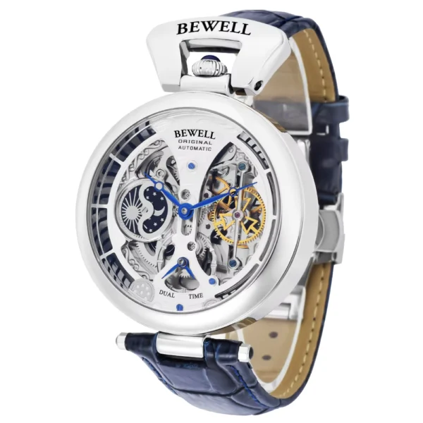 Waterproof Mechanical Watch with Genuine Leather Strap