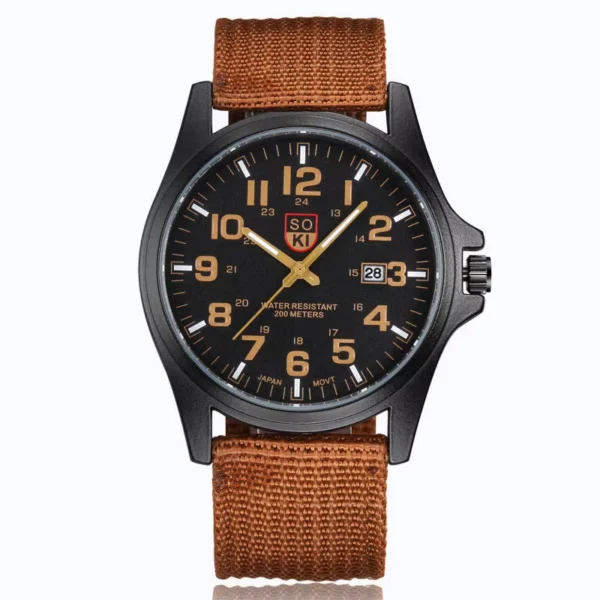 Fashion Simple Calendar Quartz Men Sports Watch Army Watch