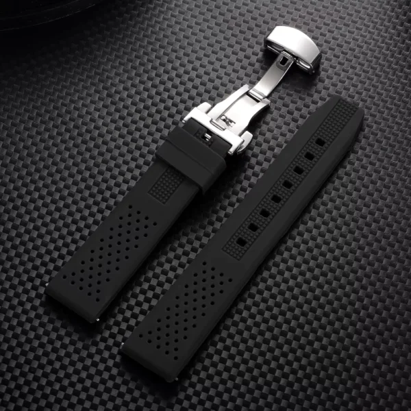 Universal Silicone Watch Band Soft Rubber Strap 16-24mm