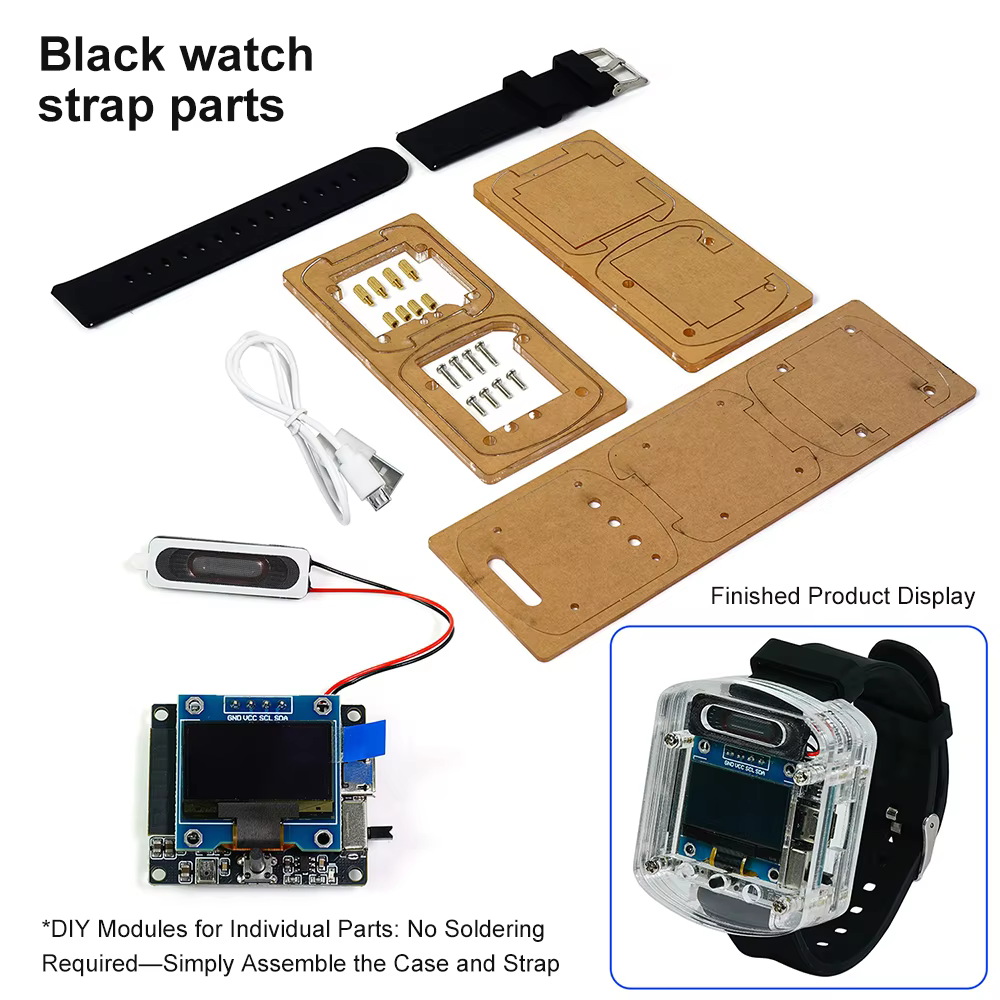 DIY ESP32-S3 AI Voice Smartwatch Kit with OLED Screen