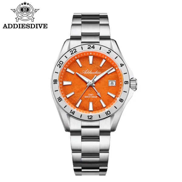 ADDIESDIVE Luxury Swiss Ronda GMT 38mm Watch