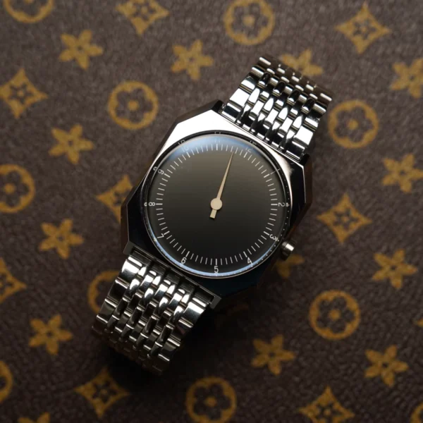 SKU Vintage Quartz Watch with Stainless Steel Band