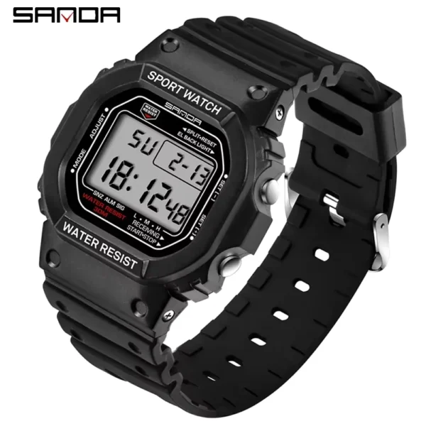 SANDA Digital Waterproof Sports Watch with Alarm 3Bar