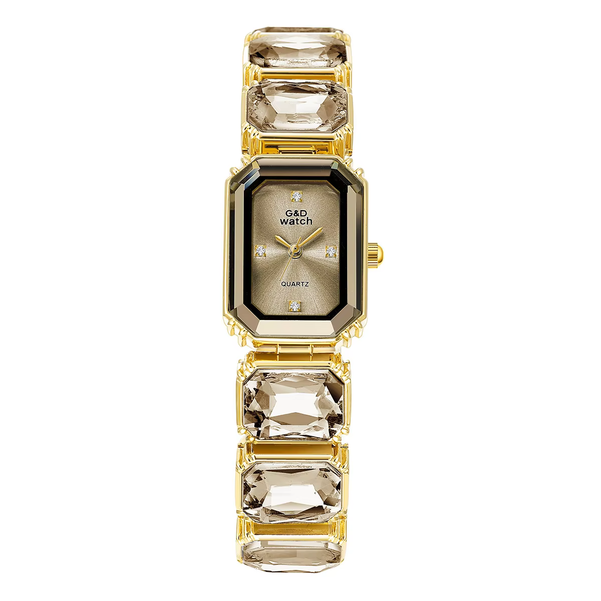 Small Golden Square Dial Quartz Women’s Bracelet Watch product image