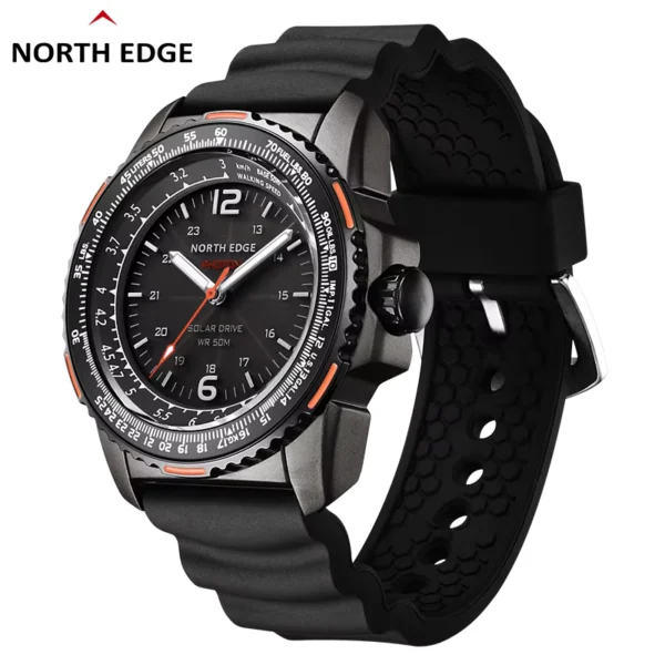 NORTH EDGE PHOTON Solar Digital Military Watch 50M Waterproof