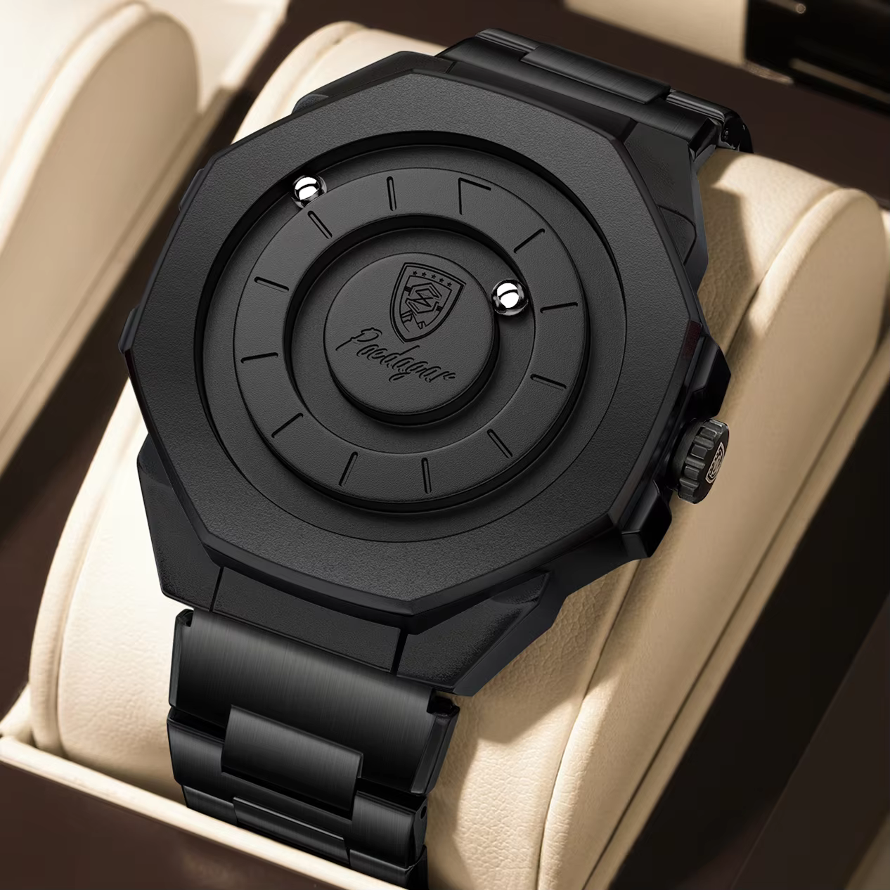POEDAGAR Luxury Waterproof Stainless Steel Men’s Watch product image