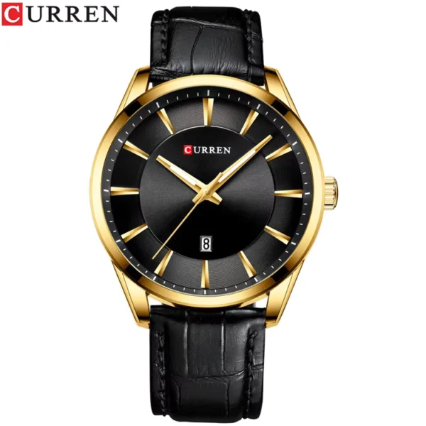 Curren Quartz Watch for Men Leather Strap Analog