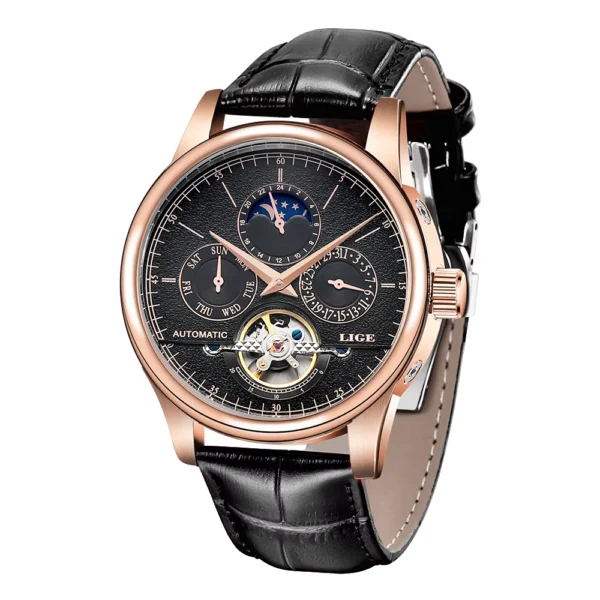 LIGE Classic Men's Retro Automatic Mechanical Watch