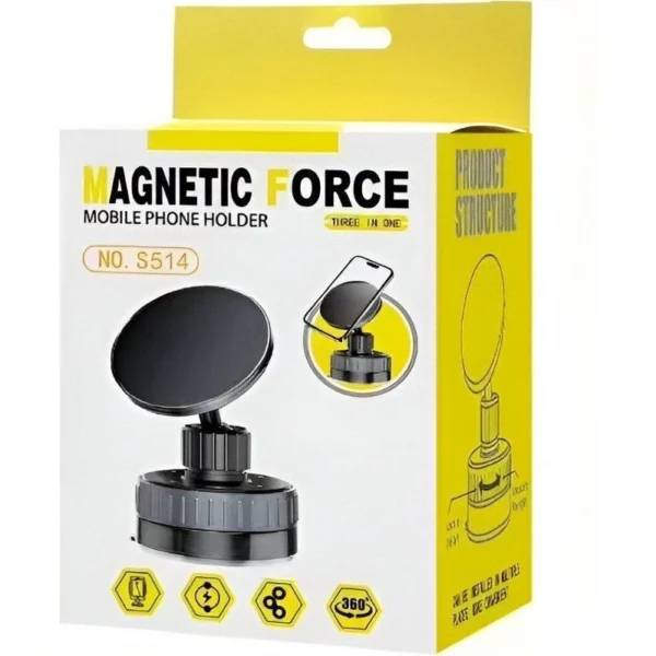 Premium 360° Magnetic Car Phone Mount with Suction Cup