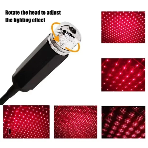 Mini LED Car Roof Star Night Light Projector USB Powered