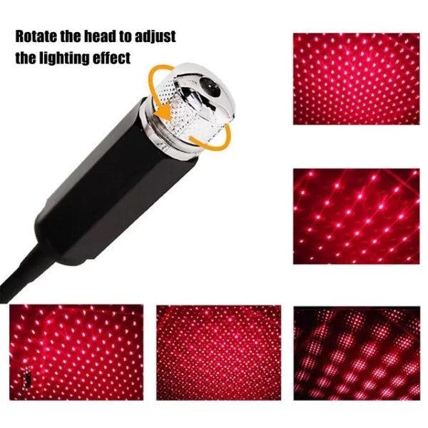 Mini LED Car Roof Star Night Light Projector USB Powered