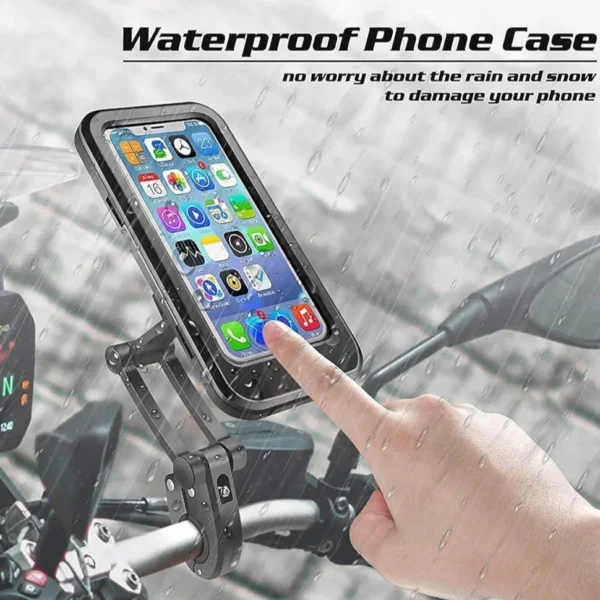 Waterproof 360° Rotatable Bike Phone Mount with Touch Screen