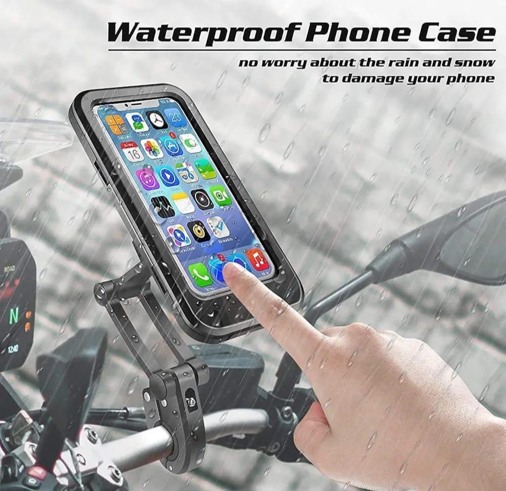 Waterproof 360° Rotatable Bike Phone Mount with Touch Screen