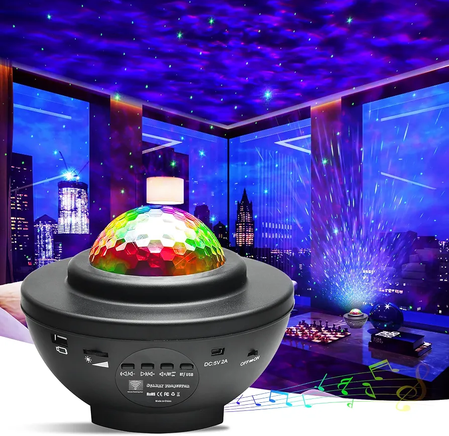LED Starry Sky Projector with Bluetooth Speaker & Remote