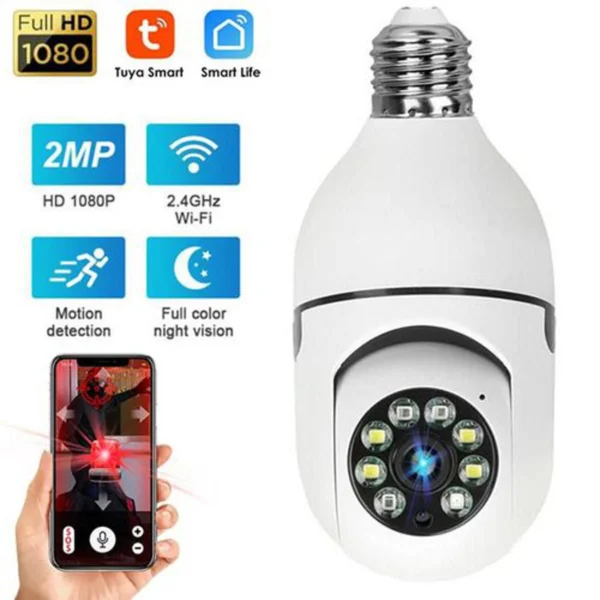 Speed-x SP-E27 Smart Bulb Camera with 360° View
