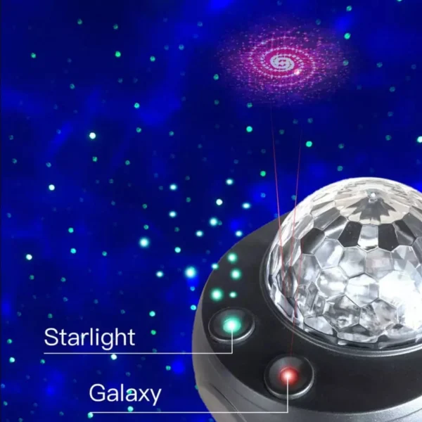 Colorful Starry Sky Galaxy Projector Nightlight with Bluetooth Music