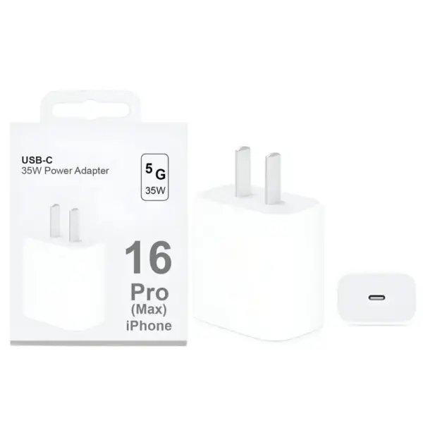 35W USB-C PD 3-Pin Power Adapter for iPhone and USB-C Devices