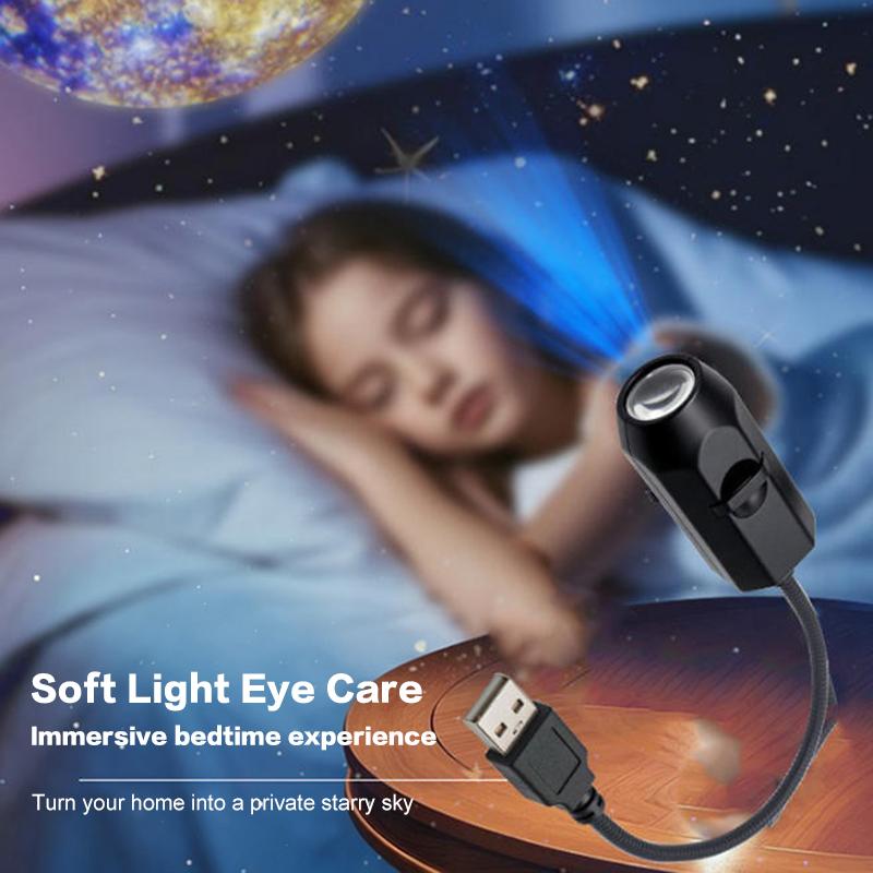 USB Moon & Earth Projection Light with 6 Lenses