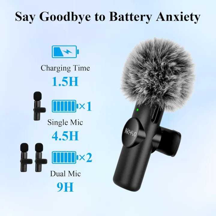 BOYA BY-F10 Wireless Lavalier Microphone for USB-C & iPhone