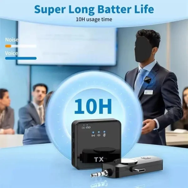 F11 Dual Wireless Lavalier Mic System with 3-in-1 Receiver