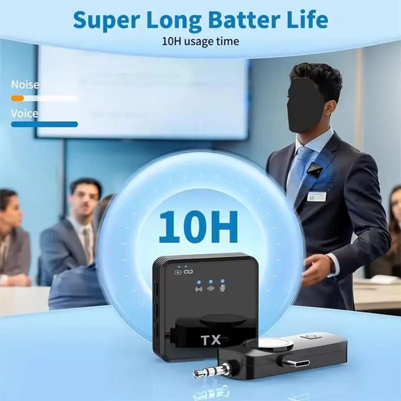F11 Dual Wireless Lavalier Mic System with 3-in-1 Receiver