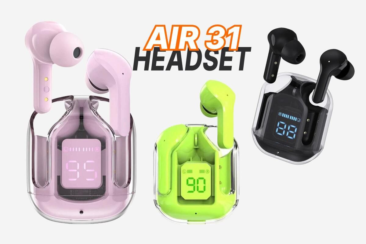 Air31 TWS Wireless Bluetooth Earbuds with Charging Case