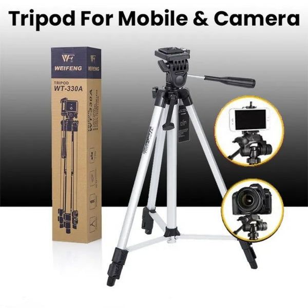 3-in-1 Adjustable Foldable Camera and Mobile Tripod Stand