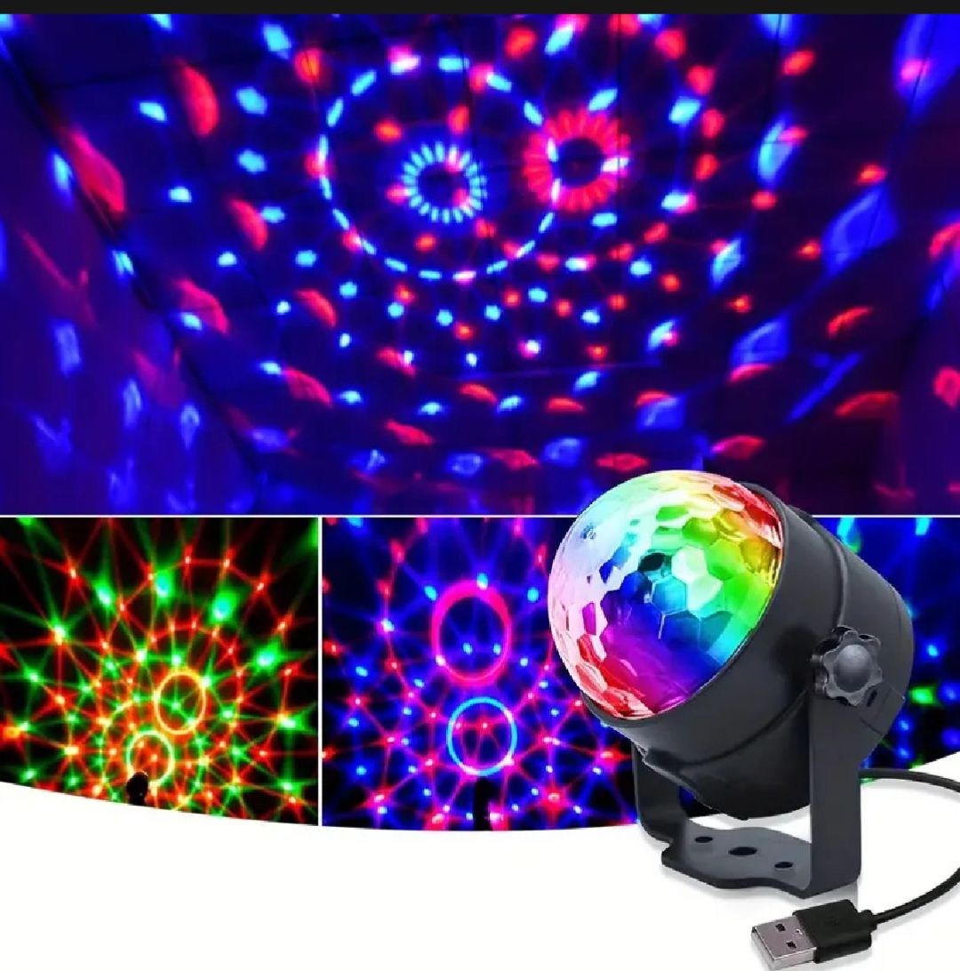 Magic Sound-Activated Rotating LED Disco Ball Light