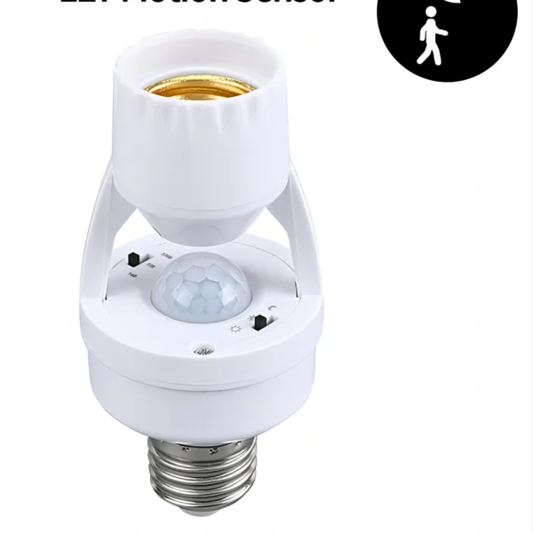E27 Infrared PIR Motion Sensor Light Bulb Adapter