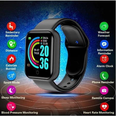 D20 Ultra Smart Watch with Heart Rate & Blood Pressure