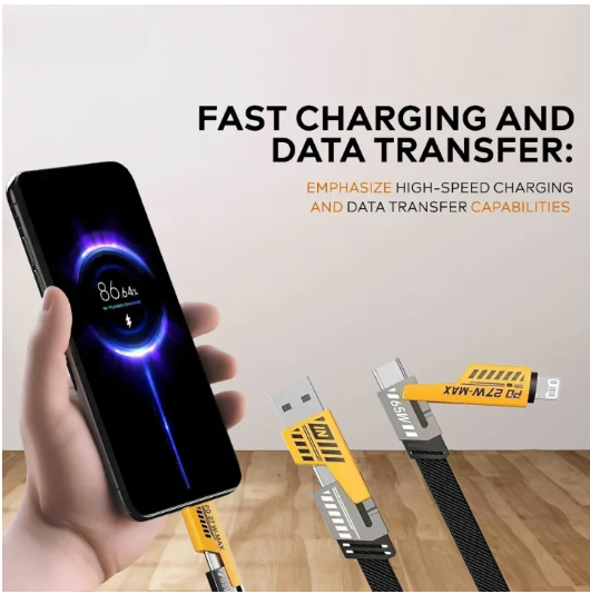 4-in-1 Fast Charging USB to Type C Cable 1.5m
