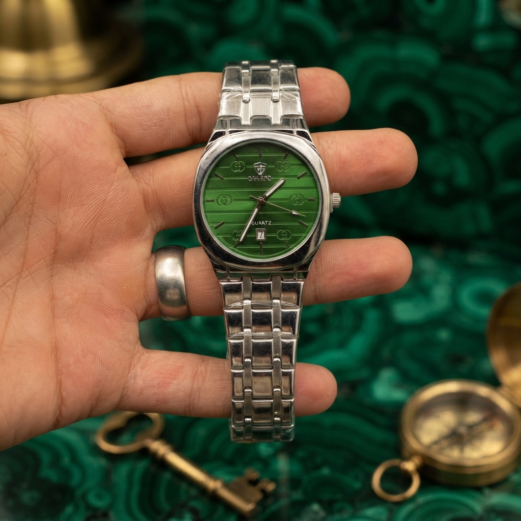 Men’s Stainless Steel Quartz Watch Elegant Durable Strap
