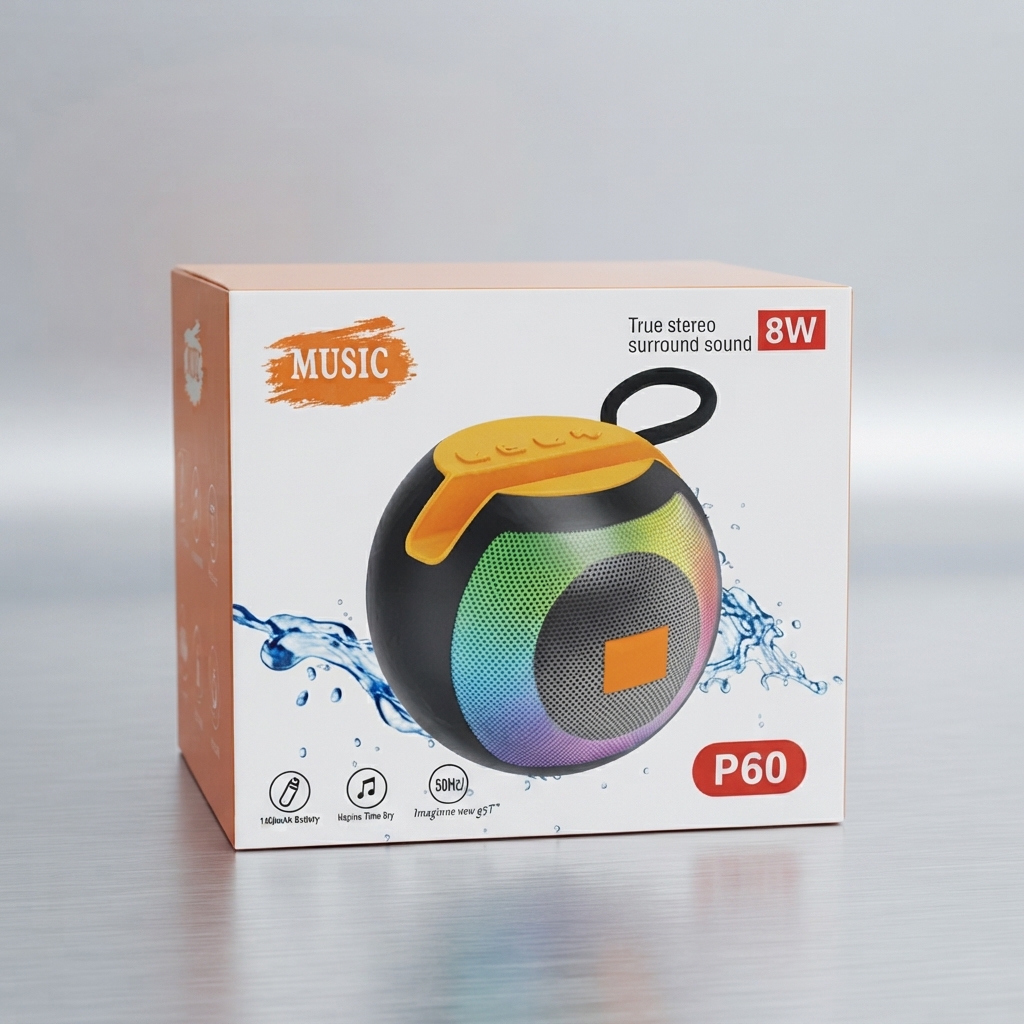 Music Wireless 8W Bluetooth Speaker P60 Portable Sound