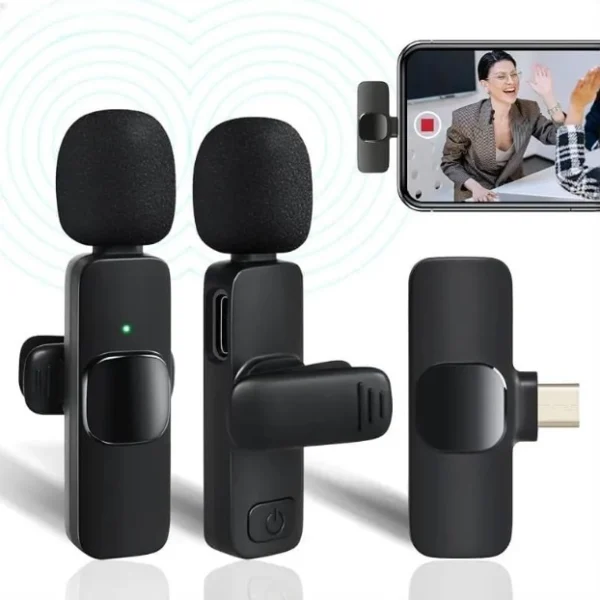 K11 Dual Wireless Collar Microphone Type-C & Lightning