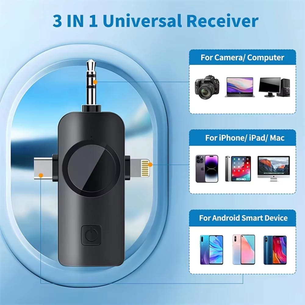 F11-2 3-In-1 Wireless Noise Cancelling Dual Microphone