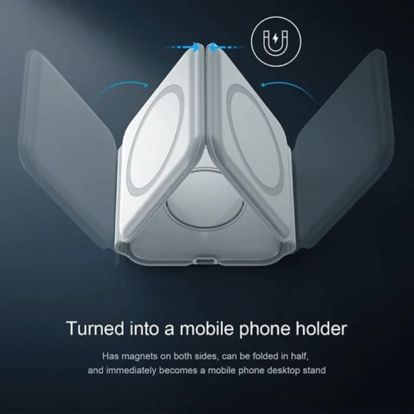 3-in-1 15W Fast Magnetic Wireless Charging Pad for iPhone & More