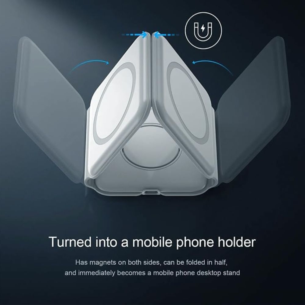 3-in-1 15W Fast Magnetic Wireless Charging Pad for iPhone & More