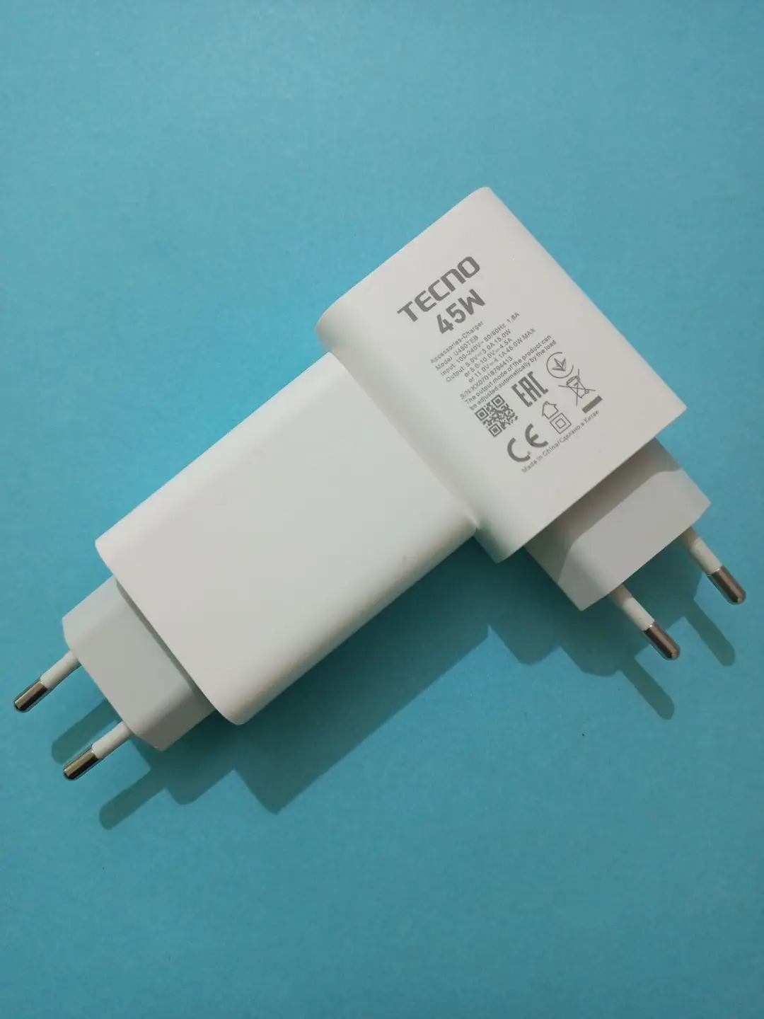 Tecno 45W Fast Charging USB Type-A Power Adapter