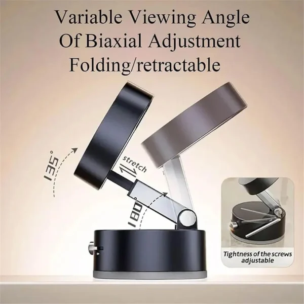 Adjustable Double-Sided Vacuum Magnetic Phone Holder Black