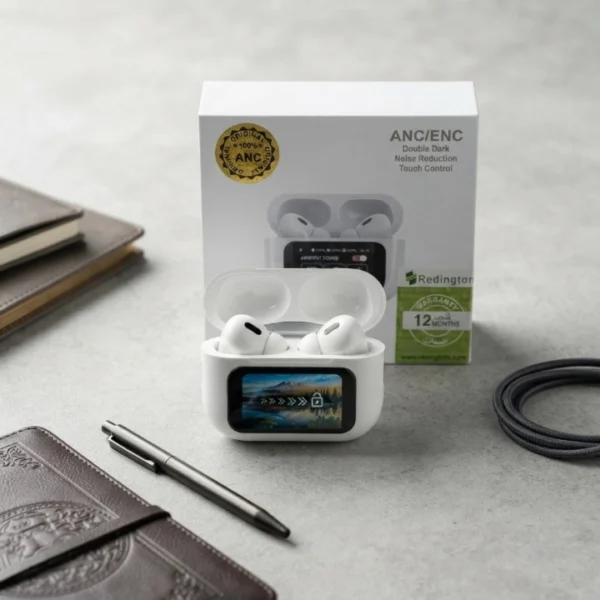 A9 Pro ANC Wireless Earbuds with Touchscreen Charging Case
