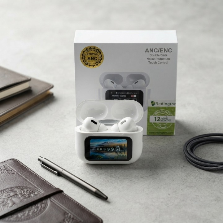 A9 Pro ANC Wireless Earbuds with Touchscreen Charging Case
