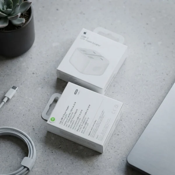 Apple 20W 3 Pin Power Adapter Compact Durable Fast Charging