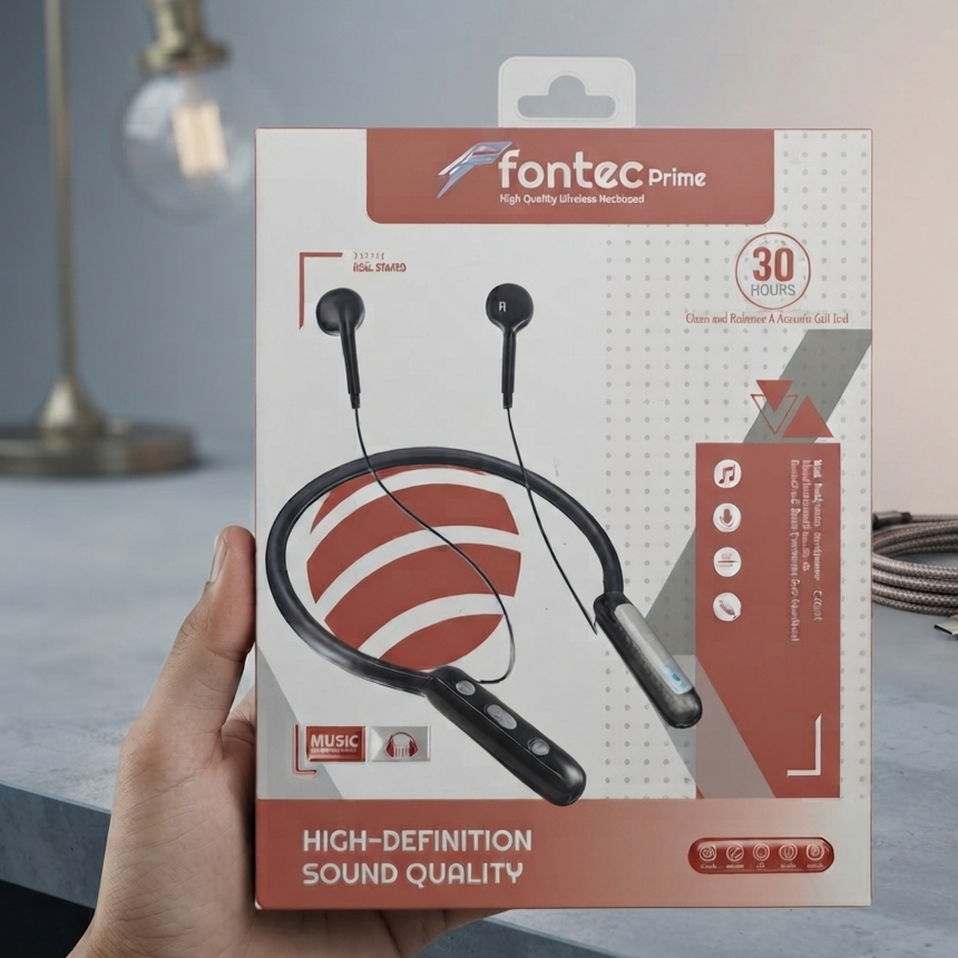 Fontec Prime Neck Band Wireless Bluetooth Earphones